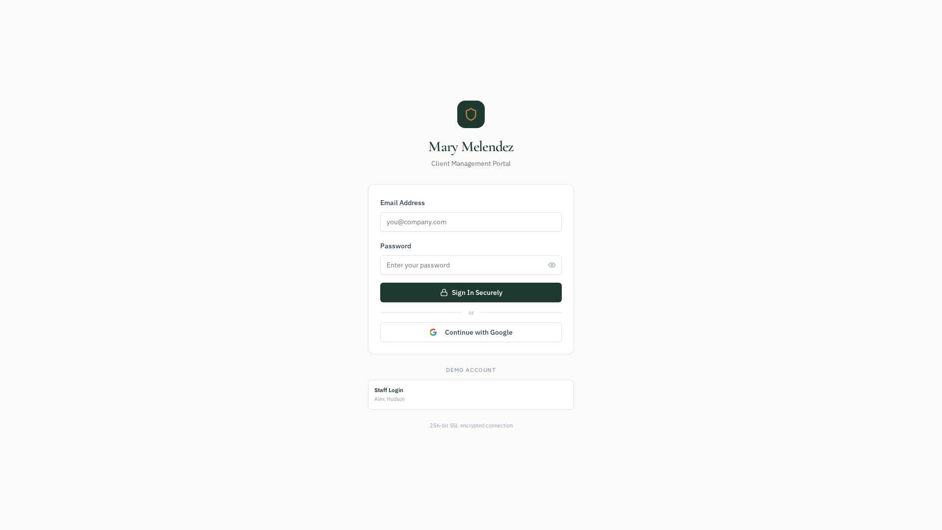 Accounting Firm Client Manager — Client manager, secure document portal & password vault — live preview